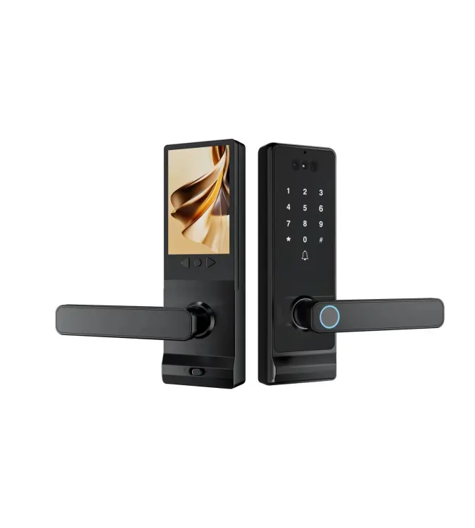 Serrure intelligente H006 avec écran tactile et empreinte digitale.